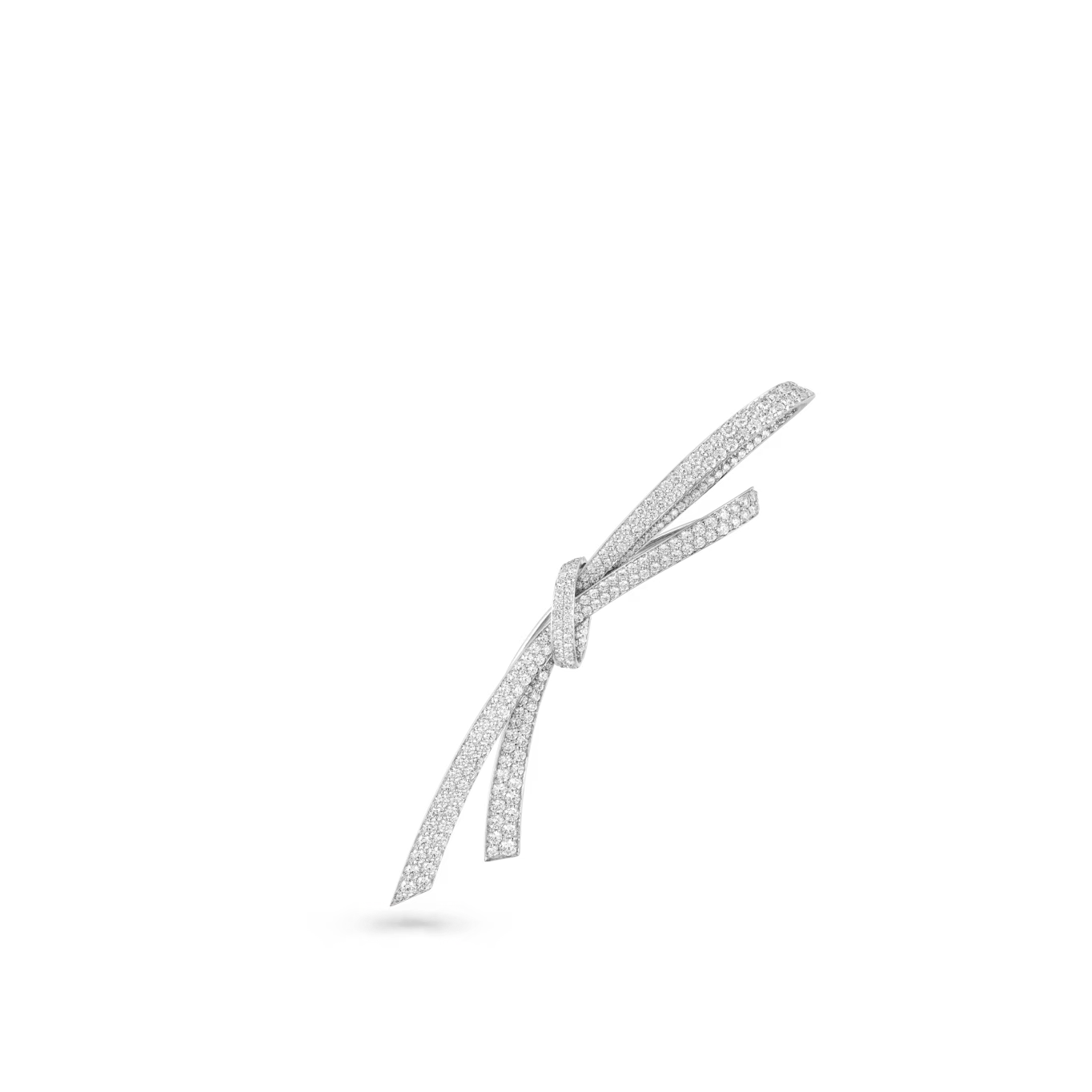 Diamond Ribbon Brooch